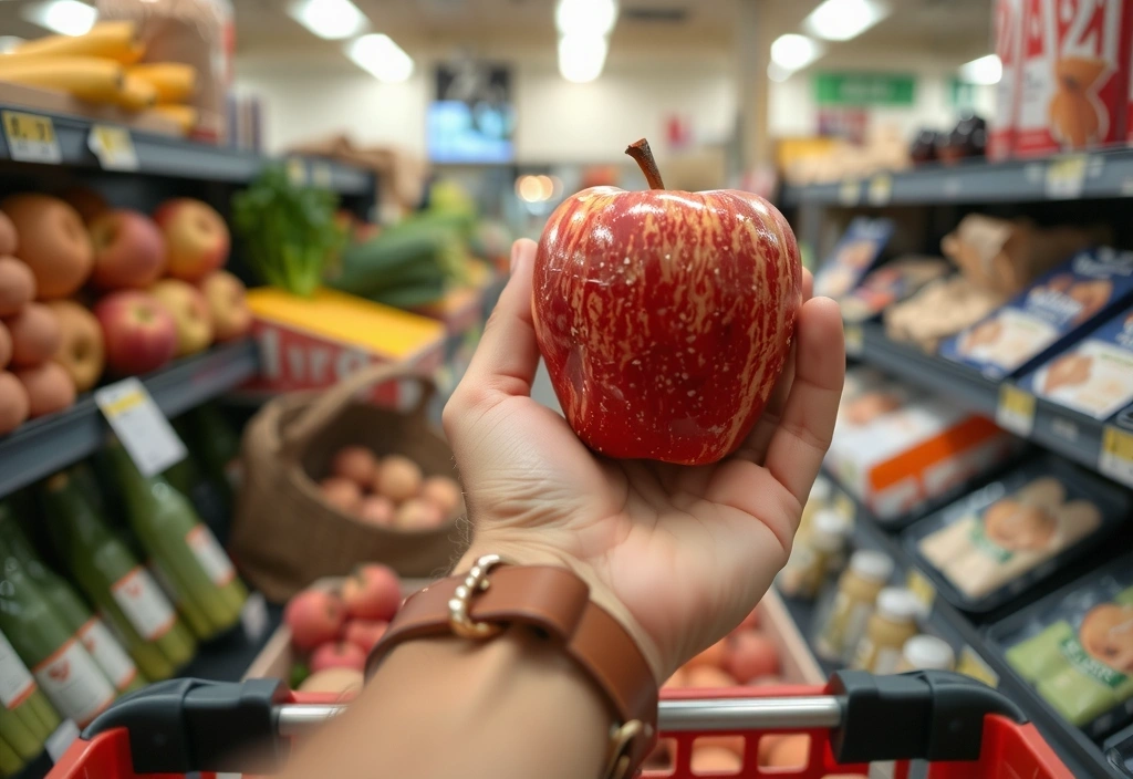 Einkauf im Supermarkt realitätsnah